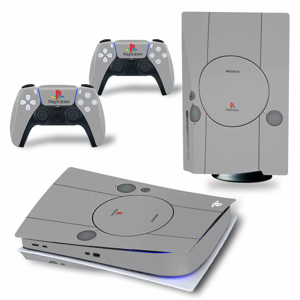 Retro Classic Playstation 1 Colors PS5 Skin Grey PlayStation 5