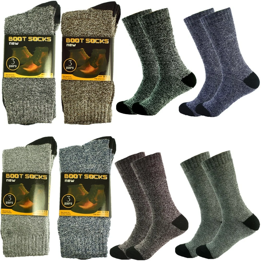 12 Pairs Men Winter Thermal Warm Heavy Duty Cotton Work Knitted Boots Socks 9-13
Opens in a new wind