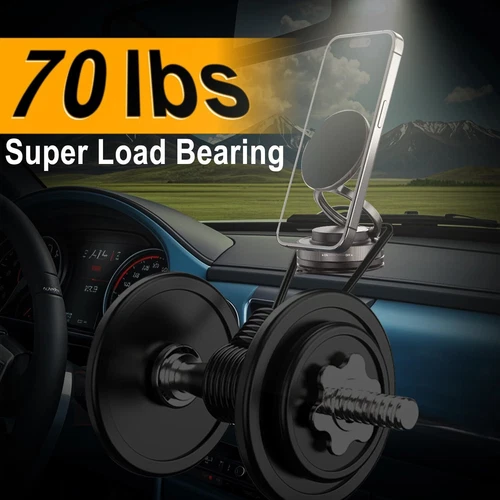 Support Téléphone Magnétique 360 Aspirateur Support Ventouse Support Voiture Pliable Support Voiture - Photo 5 sur 13