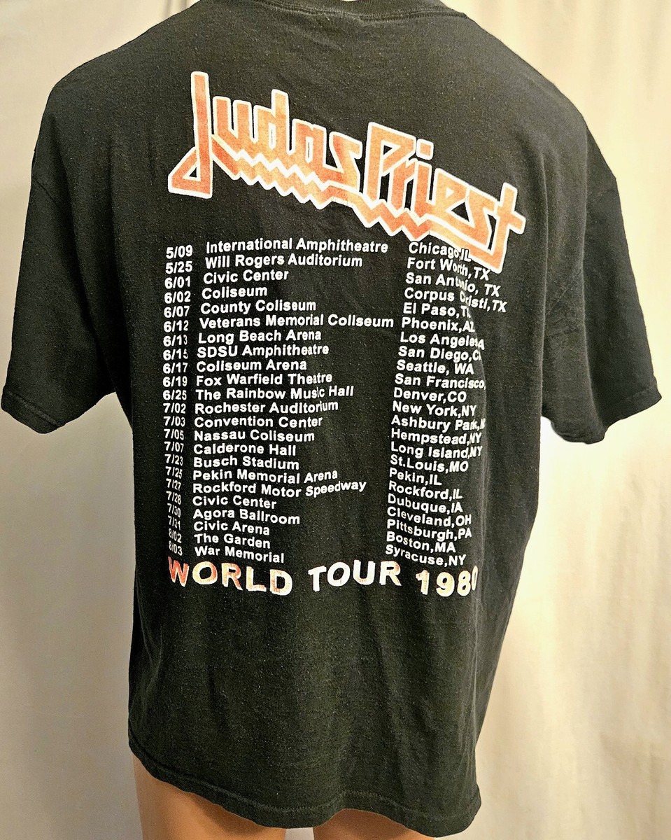 Vintage Judas Priest British Steel T- Shirt 1980 World Tour