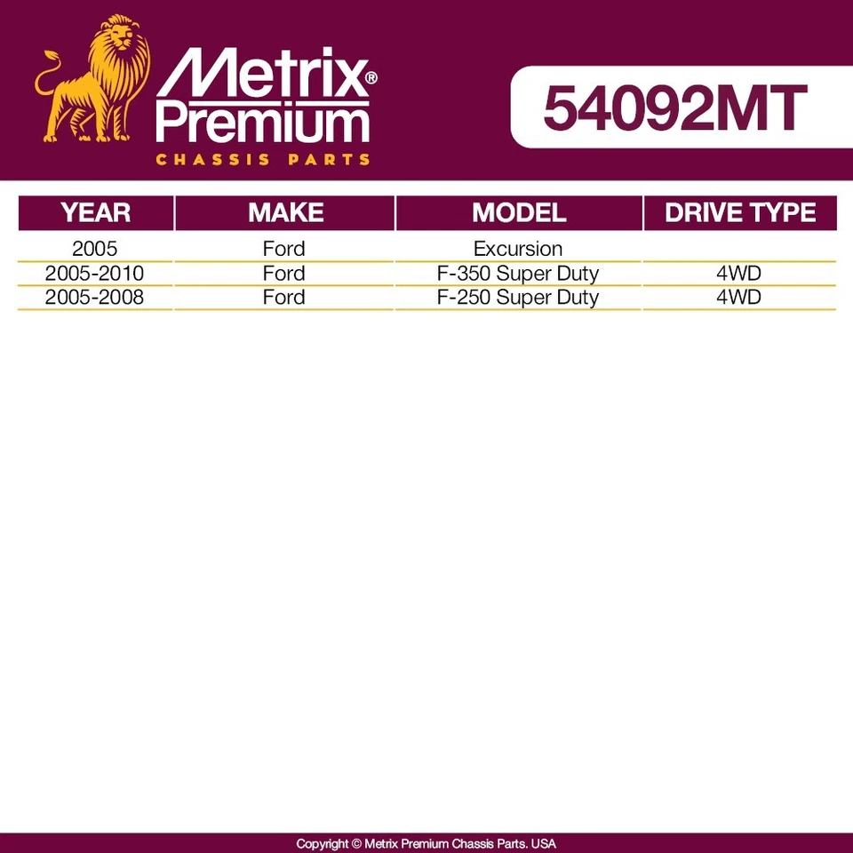 Brazo delantero Pitman para Ford F-250 2005-2008 2005-2010 F-350 Super Duty K440027 Foto 2 de 4