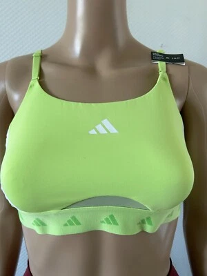 🌟 adidas Damen Aeroreact Sport BH Sport BRA HZ8618 neon grün versch. Gr. Neu - Bild 1 von 4