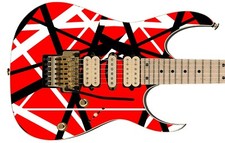 Guitar Skin 5 Star Axe Wrap Hard Rock Metal God DIY Stripes Red Black White V 5