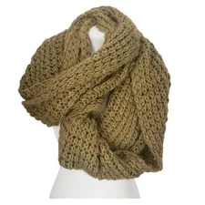 Chunky Knit Infinity Scarf Wrap 26" Wide Cozy Acrylic Soft Stretchy Warm Womens