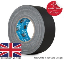 LeMark MagTape Xtra Matt Black Premium Gaffer Duct Tape 50mm x 50m TOUGH Roll 0.23 per metre