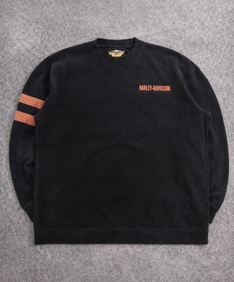 Harley Davidson Sweatshirt Herren ca. XXL Retro Schwarz Rocker 90s Motorrad Bike