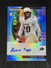 2020 Panini Prizm DP Auto Prizms Carolina Blue #156 Davion Taylor /30