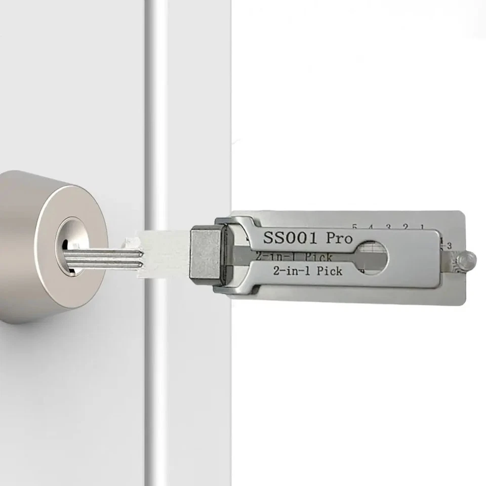 Lockpicking Schlossöffner Decoder Präzisions-Haken Tonabnehmer Set Edelstahl - Bild 3 von 4