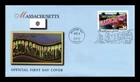 US COVER MASSACHUSETTS GREETINGS FROM AMERICA FIRST DAY ISSUE FLEETWOOD