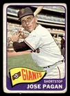 1965 TOPPS JOSE PAGAN 575 POOR BASEBALL SAN FRANCISCO GIANTS