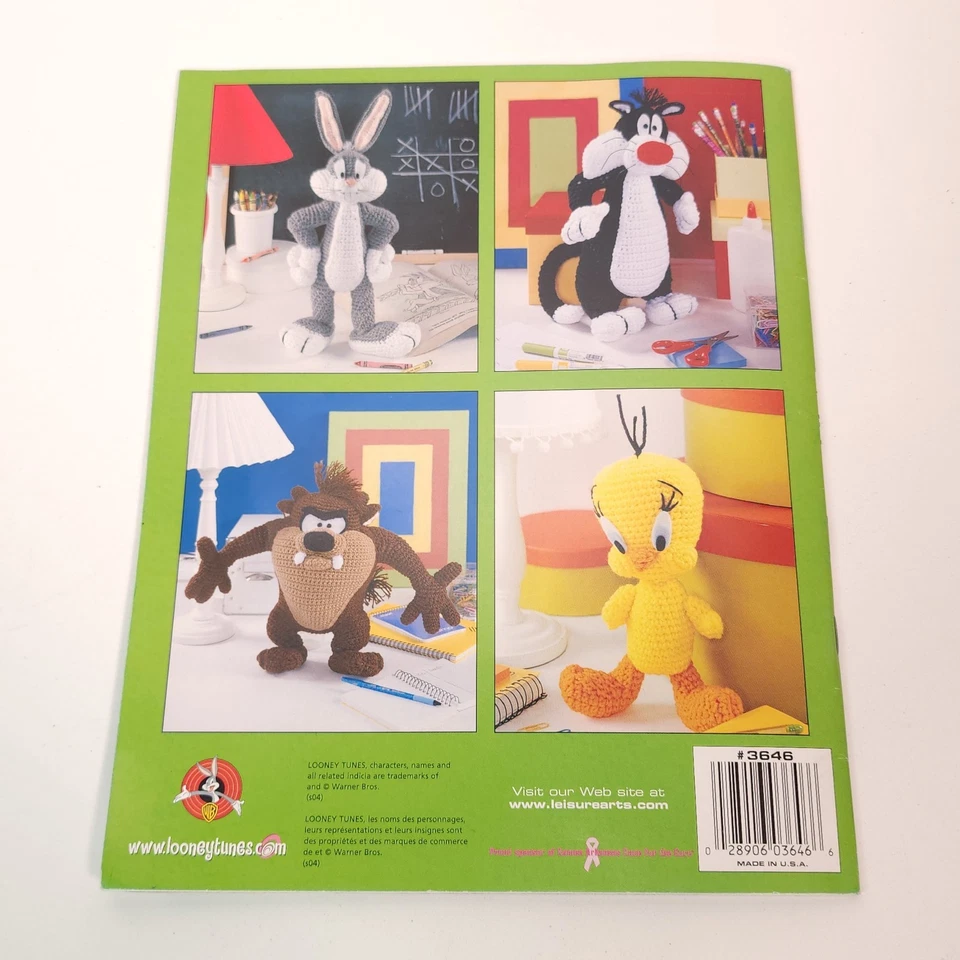 Looney Tunes Bugs and Pals Crochet Pattern Booklet Leisure Arts # 3646 Tweety - Image 2 of 4