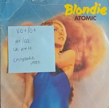 Blondie Atomic Vinyl Record 7" VG+/G+ CHS 2410 1980