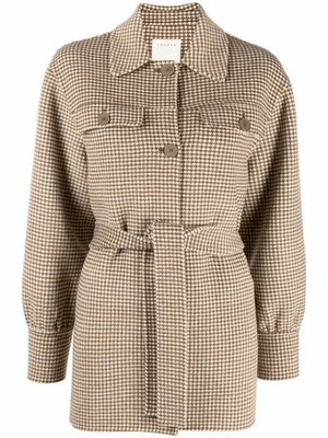 Sandro Ovano Shirt Coat with belt 38 NWOT $640