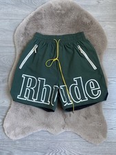 Rhude Green Logo Shorts Size S/M Made In USA ...