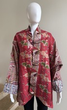 100 Silk Reversible Kantha Jacket, One Size