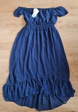 LADIES BNWT BELLA AND BLUE BARDOT NAVY MAXI DRESS SIZE L/XL