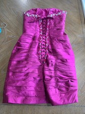 Mori Lee Strapless Pink Mini Dress with Embellished Beading