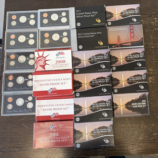 US SILVERPROOF SETS MIXED LOT OF 34 SETS 1992 2020