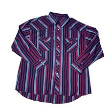 Vintage 90s Wrangler Western Pearl Snap Shirt XL Tails Size 19/35 XL/XXL