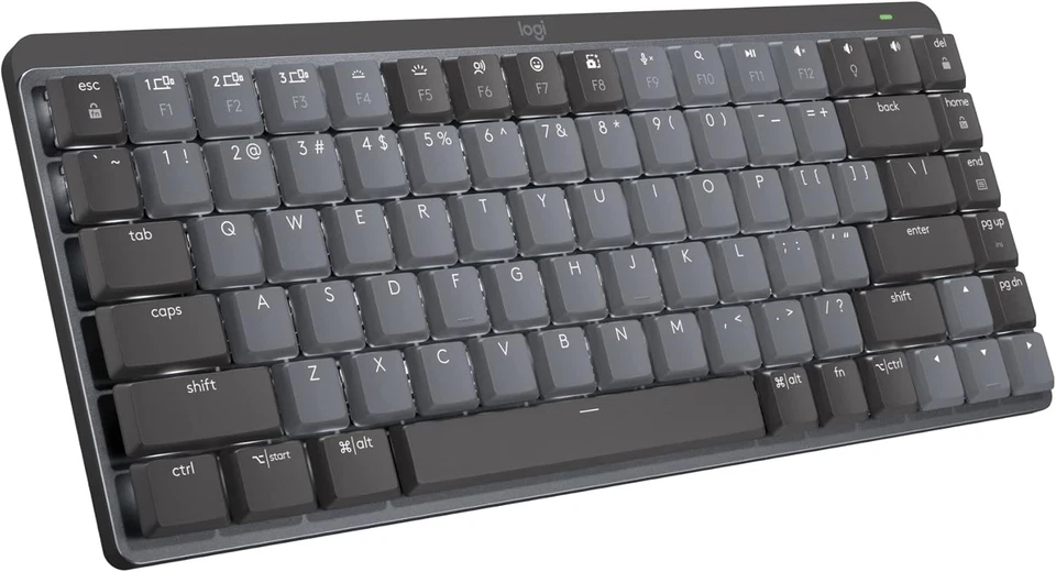 Logitech MX Mechanical Mini Wireless Illuminated Keyboard, Clicky Switches -