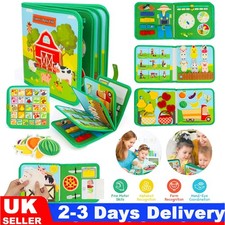 Farm Busy Board Intelligence Learning Toys Sensory Montessori Book Kids Game