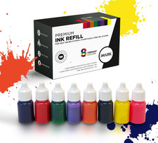 IMARK Premium Water-Based Ink Refill Set - 8 Vibrant Colors 0.33 Oz Each