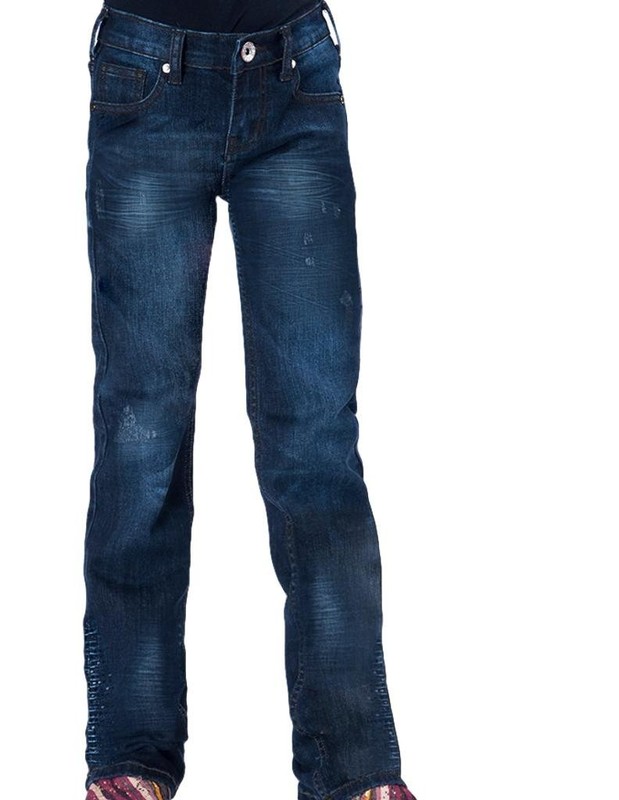 Cowgirl Tuff Western Denim Jeans Girls Shimmer 5 Reg Dark Wash GJSHMB CLEARANCE