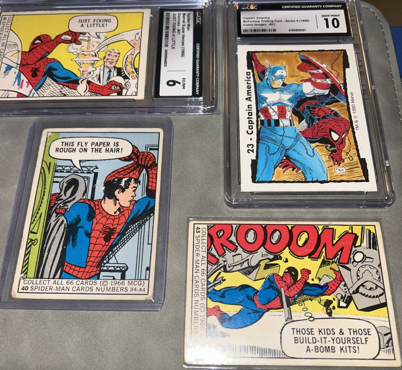 1966 Donruss Super Heroes vintage cards Captain America Spider-Man Marvel cards view 13