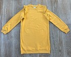 Hanna Andersson Girls Sweatshirt Dress In Mustard Yellow Size 150/US 12 NWT — photo 1