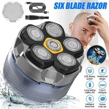 Electric Head Shaver for Bald Men 6D Magnetic Razor Wet/Dry Beard Hair Trimmer