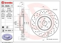 2X Bremsscheibe Vorne Brembo 09C82811 Passend FÜR Subaru