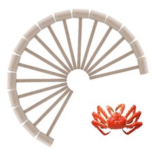 16Pcs Wooden Crab or Lobster Mallets, Nature Hardwood Hammers