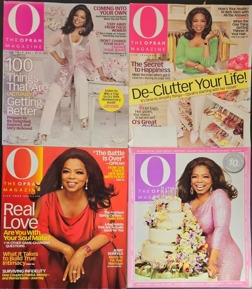 Lot Of 11 Oprah Winfrey O Magazines 2010 Including 10th Anniversary Edition Foto 2 de 4