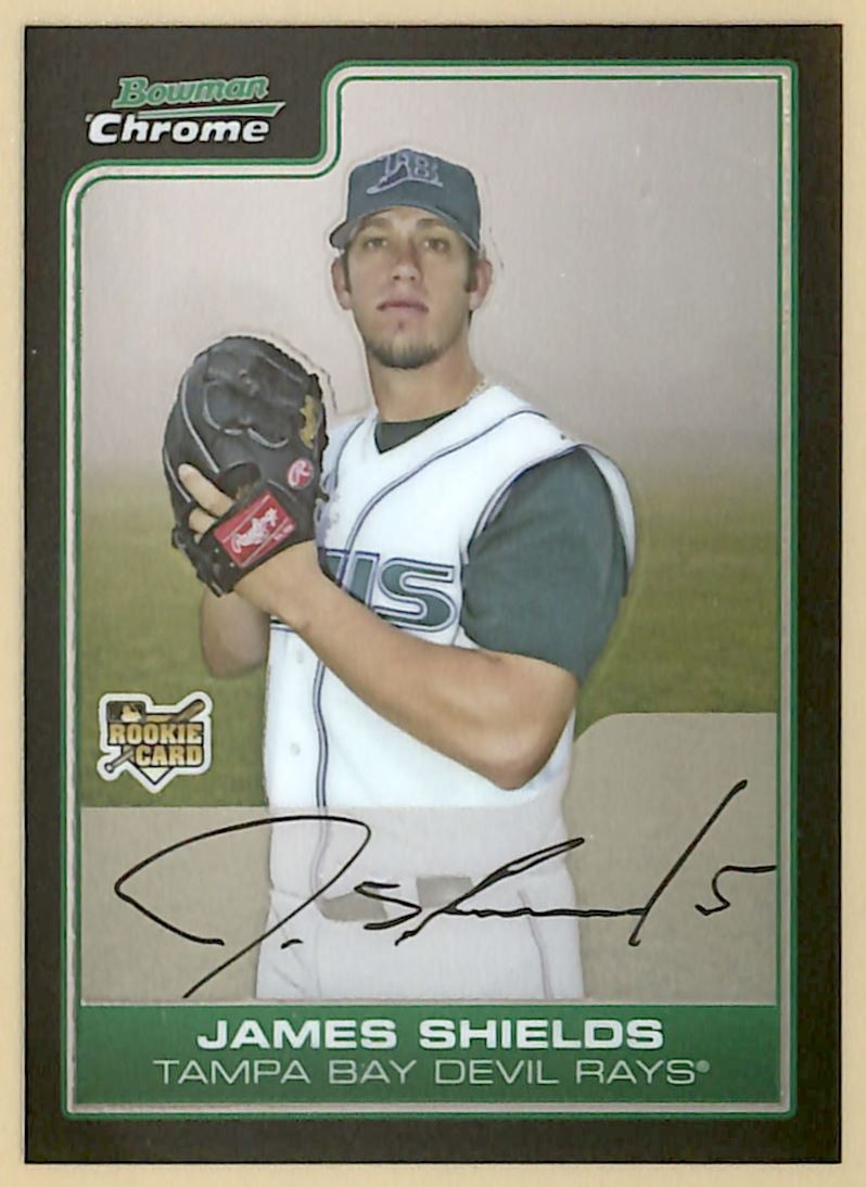 2006 Bowman Chrome Draft Picks & Prospects #BDP54 James Shields Rookie Tampa Bay