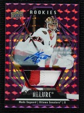 2022 Upper Deck Allure Rookies Purple Diamond 8/10 Mads Sogaard Patch Auto 14nn