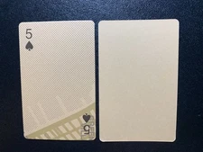 Swap Playing Card   NEW YORK CITY MAP   Five of Spades   BLANK  BACK