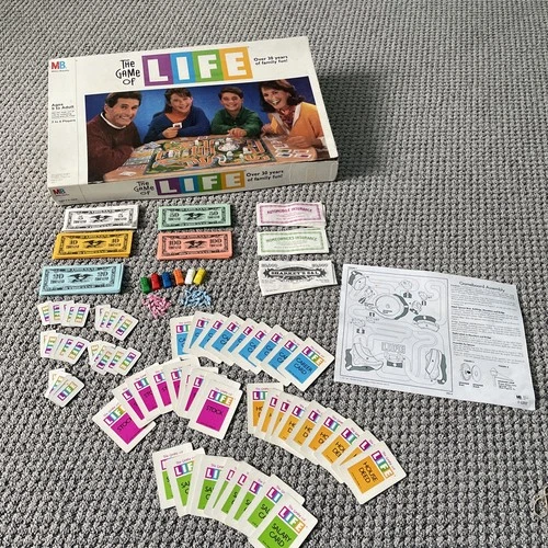 Milton Bradley the Game of Life Board Game 1985 Vintage Taped Almost Complete