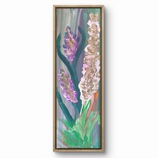 BLESSED#1330 flowers 9x3 Original Art Modern Minimal Floral Emotion Abstract