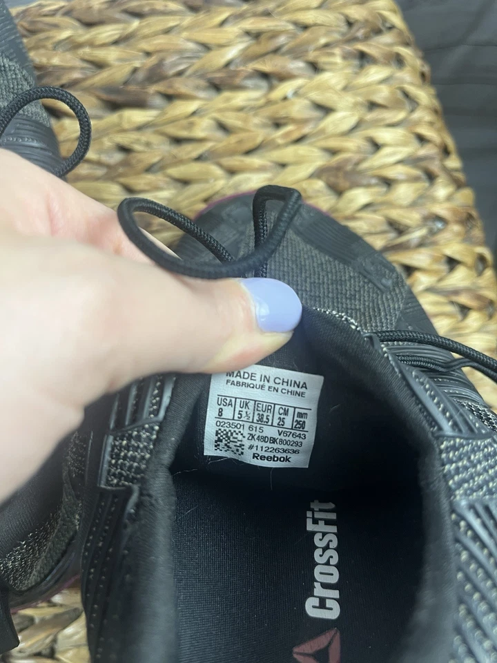 锐步鞋女式 8 CrossFit Nano Pump Fusion 运动运动鞋黑色凯夫拉 — 第 4/4 张图片