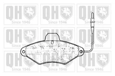 Brake Pad Set For Disc Front 60.8mm Height Fits Citroen Xantia QUINTON HAZELL