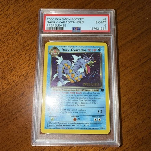 Pokémon Dark Gyarados TCG Prerelease 8/82 PSA 6