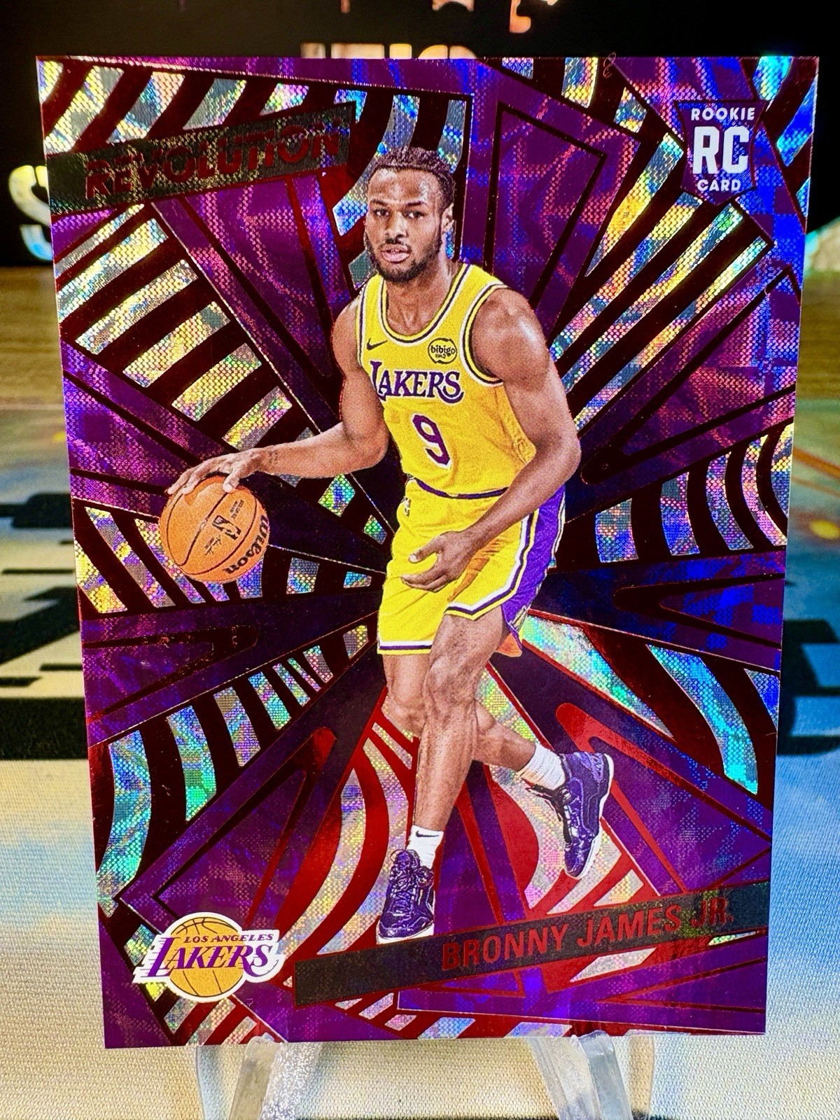 2024-25 Bronny James Jr. Panini Revolution Red Scope /135 Rookie Card #118