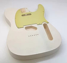 1 PIECE 3lbs 7oz Nitro Lacquer Aged Relic White Blonde T-Style  Guitar Body