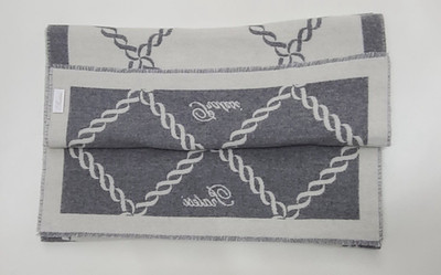 Pratesi Treccia Moderno Shawl Cashmere Wool White/Sterling Made In Italy