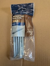 RAWBOLT coach lag screws m8-m10 100mm and 160mm pack of 5