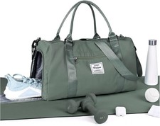Gym Bag with Shoes Compartment Wet Pocket Travel Duffel Carry On Weekend Bag