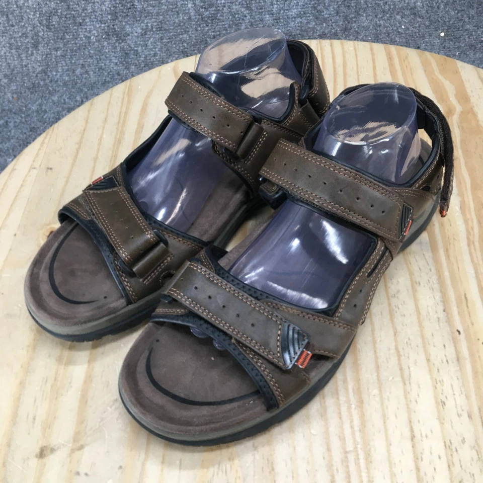 Earth Spirit Sandals Mens 12 Brown Brett Active Strappy Faux Leather Gelron Open - Image 3 of 4