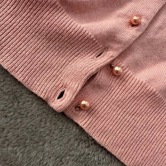 Cárdigan suéter vintage Express algodón cachemir con cuentas para mujer mediano años 90 Y2K Foto 2 de 4