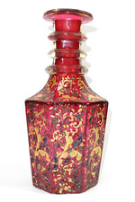 XXXL Goldrubinglas Karaffe ca. 1835 Rubin A-3