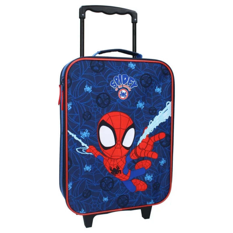 Spiderman Spidey Kinder 2tlg Set Trolley Kinderkoffer Koffer Strandtuch 70x140 - Bild 2 von 4